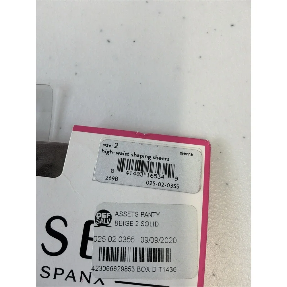 New SPANX Assets High-Waisted Shaping Sheers Nylons Beige Sz 2 (125-155lbs)